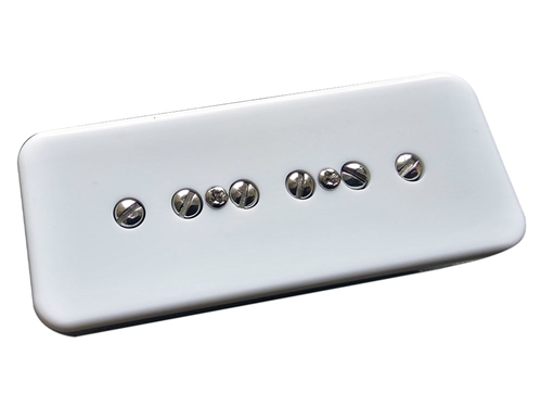 White Soap Bar P90 with Nickel Poles