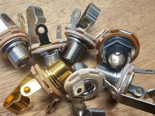 A Selection of guitar jack sockets