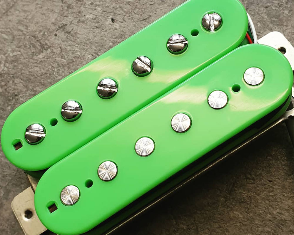 Green Traditional Humbucker with Chrome Poles